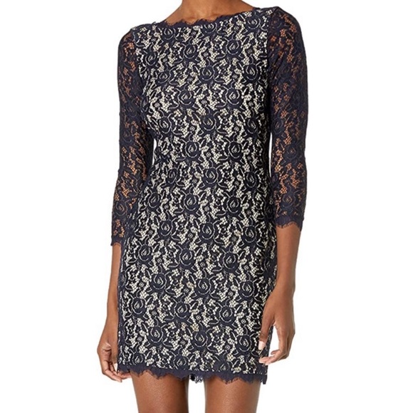 Eliza J Black Lace Whimsigoth Cocktail Party Fancy Dinner Bodycon Dress Sz 10 - Picture 7 of 13